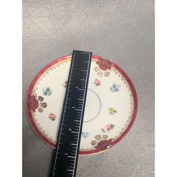 Victoria Austria Vintage Porcelain 3 Tea Cup & 2 Saucer Set - Picture 11 of 16